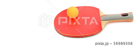 Ping-pong racket isolated on white background. 56989308