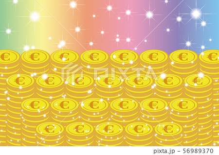 ベクターイラスト背景素材 宝くじ 大当たり 一攫千金 ギャンブル 財宝 お宝 金運 ラッキーイメージのイラスト素材