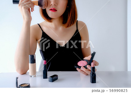 Young asian beauty blogger influencer show make up Young asian beauty blogger influencer show make up 56990825