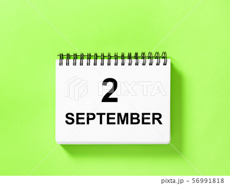 Calendar book date yellow background 2 September Calendar book date yellow background 2 September 56991818