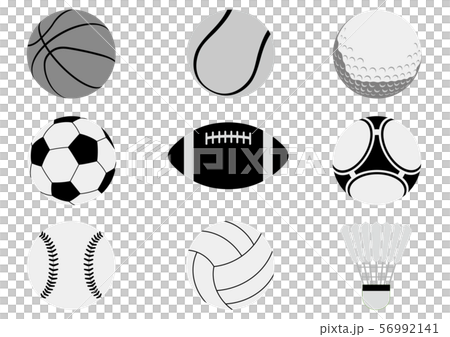 スポーツボールのイラストセットのイラスト素材
