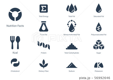 Nutrition facts icon in Glyph style. 56992646