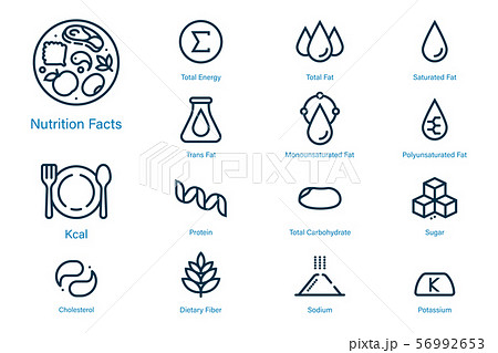 Nutrition facts icon in outline style suitable for label modern product and content. Nutrition facts icon in outline style suitable for label modern product and content. 56992653