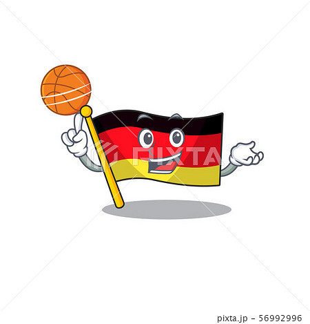 With basketball germany flag cartoon isolated the mascot With basketball germany flag cartoon isolated the mascot 56992996