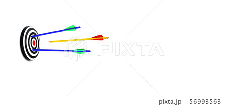 的に向かう矢のイラストCG 56993563