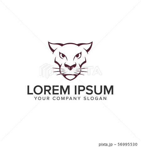 tiger panther head logo design concept template. tiger panther head logo design concept template. 56995530