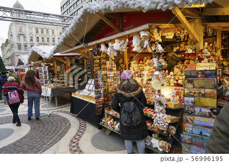 ブダペスト クリスマスマーケットの写真素材