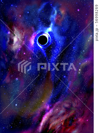ブラックホールのイラスト素材 56998269 Pixta