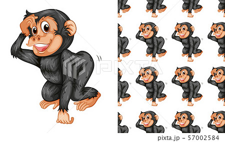Seamless and isolated animal pattern cartoon Seamless and isolated animal pattern cartoon 57002584