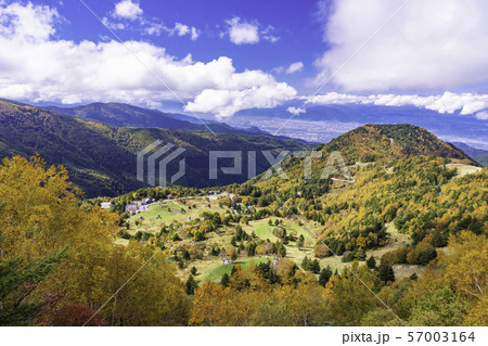 (長野県)湯つづき紅葉街道・山田牧場周辺の紅葉 (長野県)湯つづき紅葉街道・山田牧場周辺の紅葉 57003164