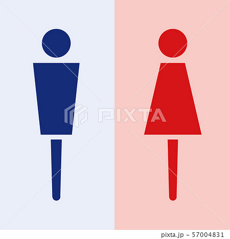 男子トイレと女子トイレのマークのイラスト素材