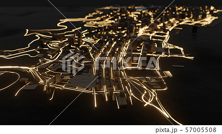 Modern city traffic road at night 57005508