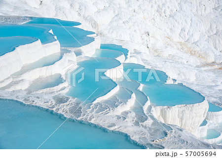 Pamukkale, natural pool with blue water, Turkey Pamukkale, natural pool with blue water, Turkey 57005694