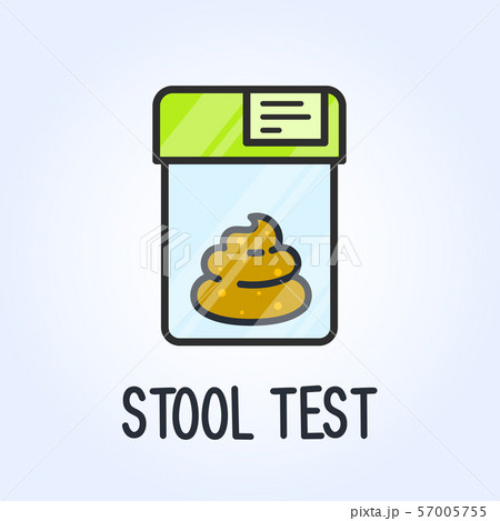 Laboratory stool test icon - poo in plastic bag, 57005755
