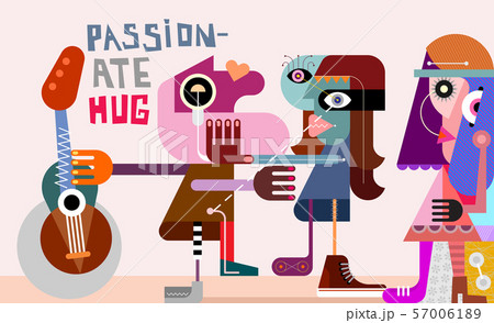 Passionate Hug vector illustration 57006189