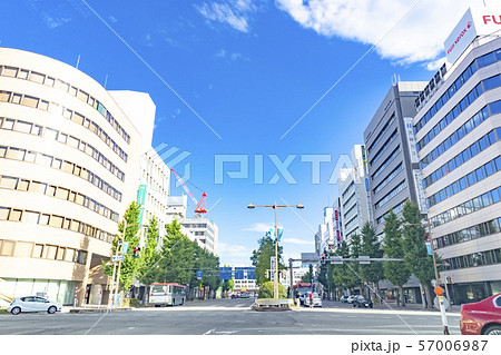 新潟市 中央区 東大通 街並み 東大通交差点付近 新潟駅前 57006987