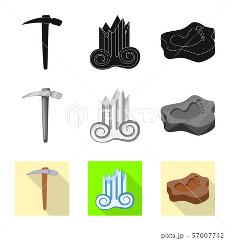 Isolated object of story and items sign. Set of story and attributes stock vector illustration. 57007742