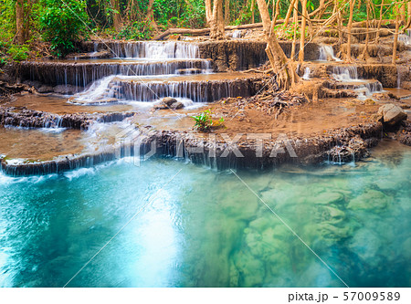 Beautiful waterfall Huai Mae Khamin, Thailand 57009589
