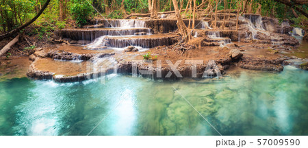 Beautiful waterfall Huai Mae Khamin, Thailand. Beautiful waterfall Huai Mae Khamin, Thailand. 57009590
