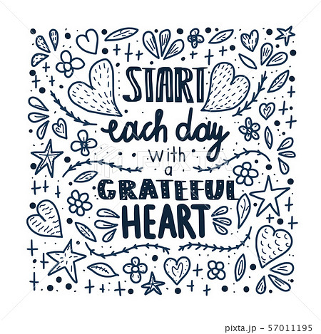 Start Each Day With A Grateful Heart Poster のイラスト素材