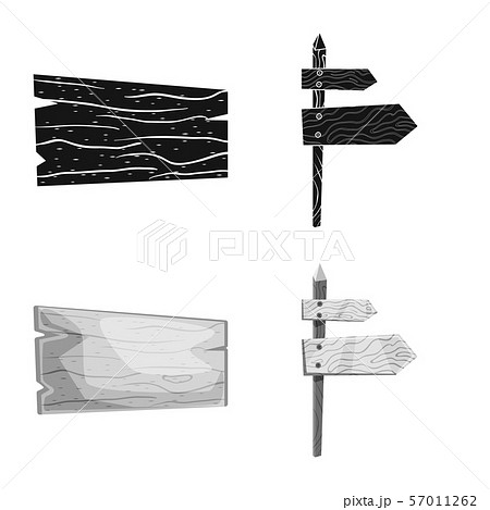 Vector illustration of raw and forest sign. Collection of raw and hardwood stock vector illustration 57011262