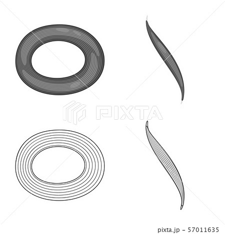 Isolated object of fiber and muscular icon. Set of fiber and body stock symbol for web. 57011635