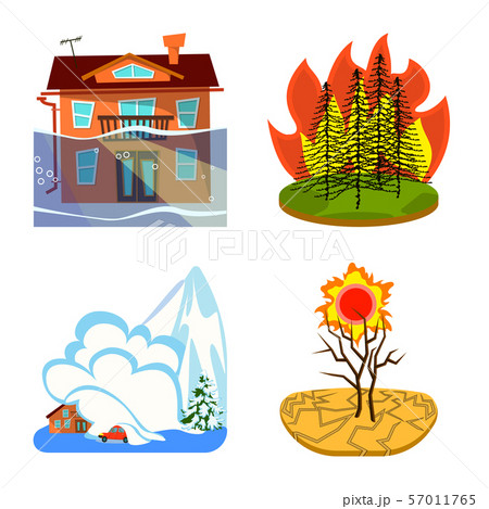 Isolated object of cataclysm and disaster symbol. Collection of cataclysm and apocalypse vector icon Isolated object of cataclysm and disaster symbol. Collection of cataclysm and apocalypse vector icon 57011765