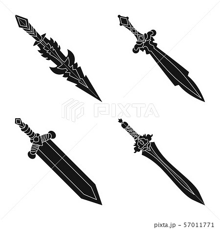 Isolated object of sharp and blade icon. Collection of sharp and dagger vector icon for stock. Isolated object of sharp and blade icon. Collection of sharp and dagger vector icon for stock. 57011771
