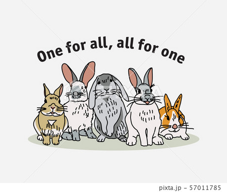 Brave group rabbits hare and sign poster Brave group rabbits hare and sign poster 57011785