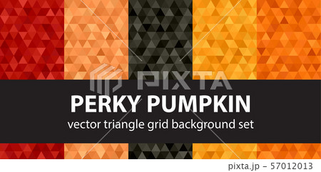 Triangle pattern set Perky Pumpkin. Vector 57012013