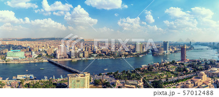 Panorama of Cairo, view on the Nile and the 57012488