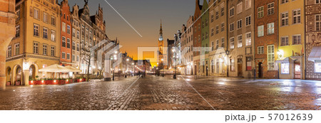 Long Market  Panorama, Gdansk, Poland, evening 57012639