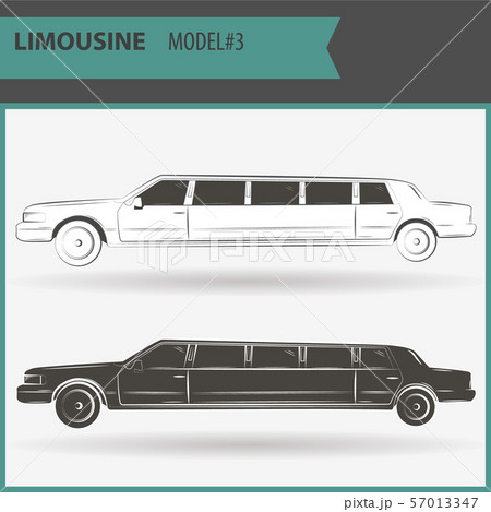 Illustration Of Two Vip Limousine Isolated Onのイラスト素材