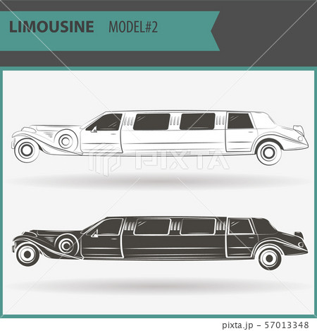illustration of two vip limousine isolated on illustration of two vip limousine isolated on 57013348