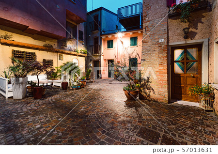 Colorfull patio in the centre of old town 57013631