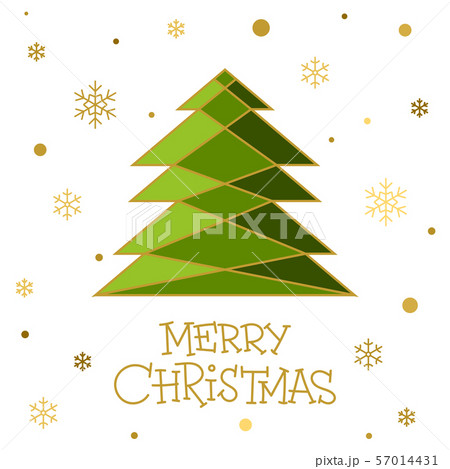 Christmas tree text card xmas winter poster vector 57014431
