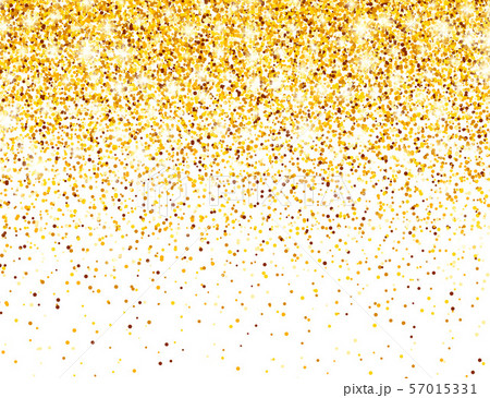 Sparkling Golden Glitter on White Vector Background. Falling Shiny Confetti with Gold Shards Sparkling Golden Glitter on White Vector Background. Falling Shiny Confetti with Gold Shards 57015331