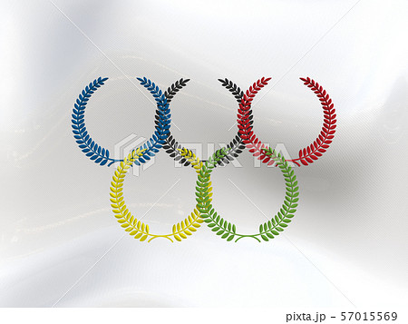 Cg 3d イラスト 立体 デザイン マーク 飾り 5つの月桂樹 オリンピック 五輪のイラスト素材