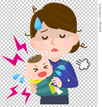 母親　子育て　悩む　イラスト 57017075