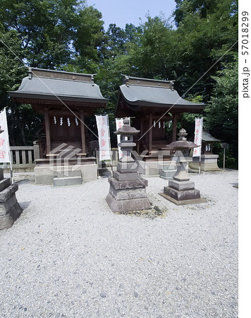 白鷺神社の摂社；雷電宮、愛宕神社、出雲神社（上三川町、栃木） 57018299
