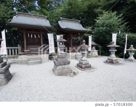 白鷺神社の摂社；雷電宮、愛宕神社、出雲神社（上三川町、栃木） 57018300
