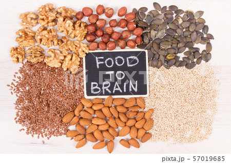 Inscription food to brain with healthy eating Inscription food to brain with healthy eating 57019685