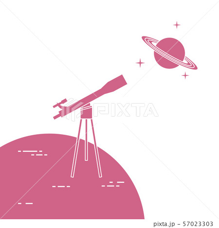 Telescope, planet Saturn with rings Astronomy. 57023303