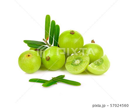 Indian gooseberry isolated on white background 57024560