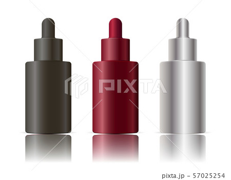 Set of realistic plastic bottles dropper. Cosmetic Set of realistic plastic bottles dropper. Cosmetic 57025254