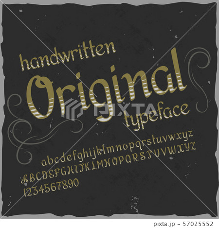 Original label typeface named "Original".  57025552