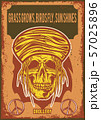 Poster design with illustration of a rasta's skull 57025896