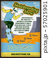 illustration of a man riding the skateboard. 57025901
