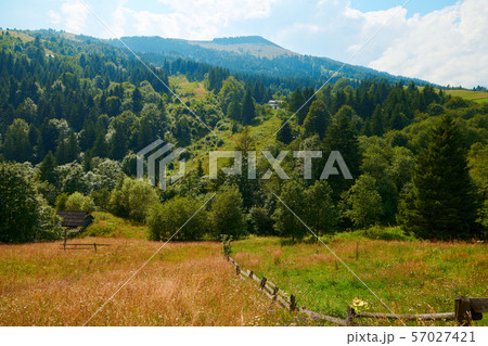Beautiful summer landscape - countryside on hills Beautiful summer landscape - countryside on hills 57027421