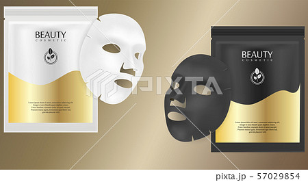 Black and white facial cosmetic mask ads. 57029854